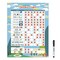 Bahavior Chart for Kid at Home, Reward Chart for Kids Behavior. Each Set Includes 30 tasks, 104 Stars, and one 11“ x 14.5" Magnetic Chart- Blue